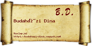 Budaházi Dina névjegykártya